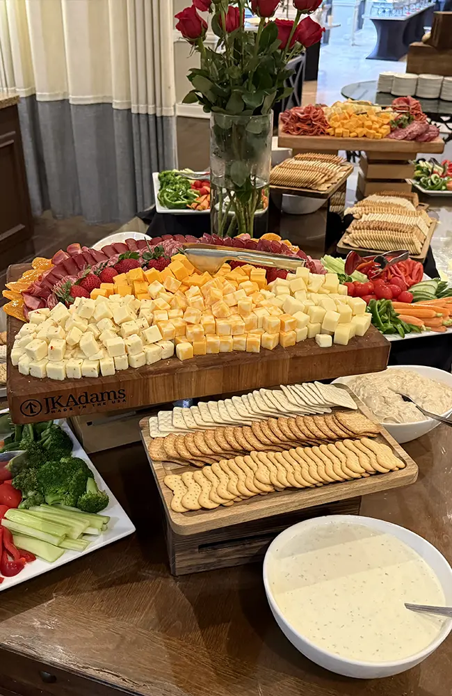 office party catering with cheese boards in ocala florida