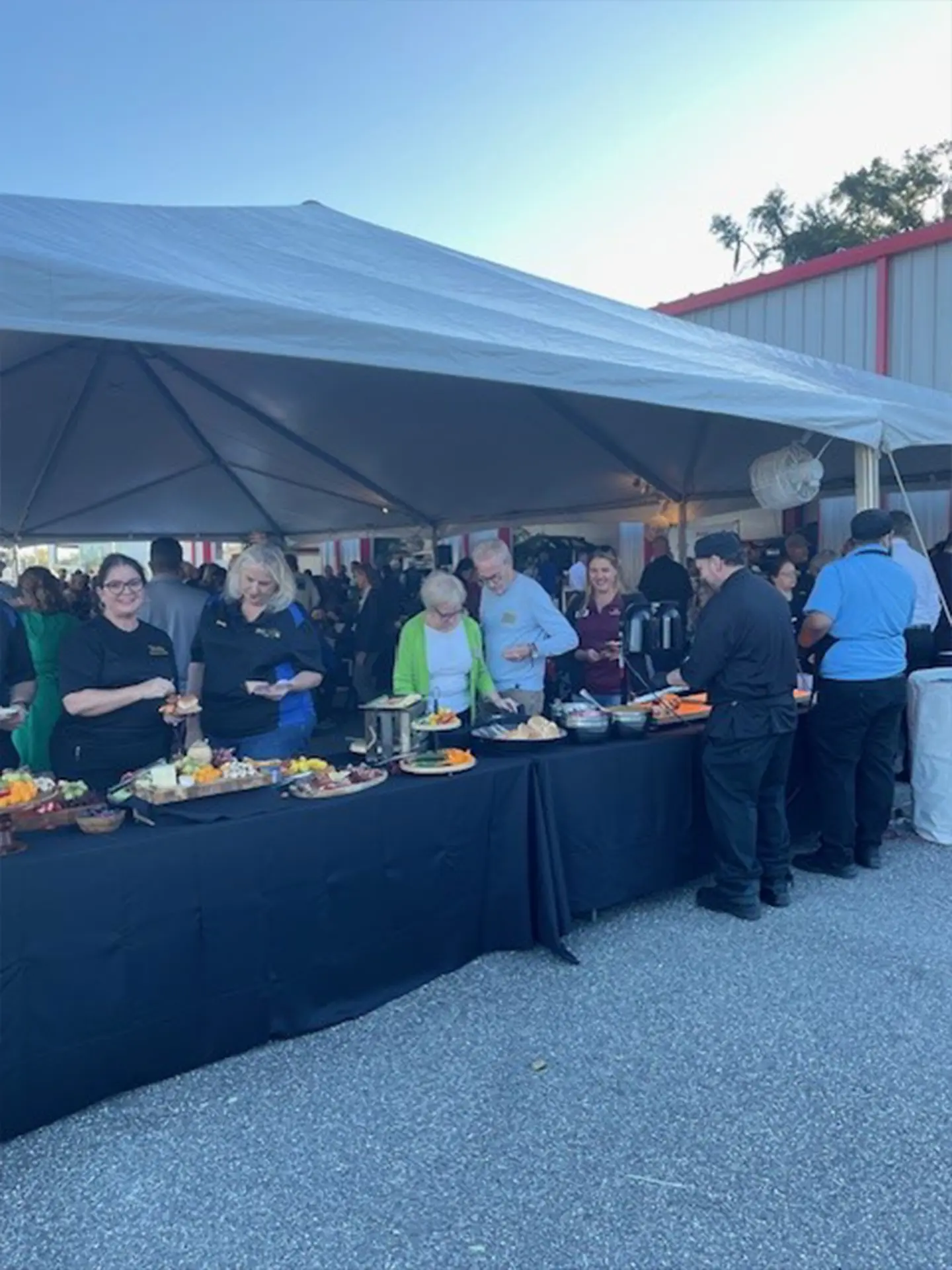 Buffet and display by Catering Ocala for corporate event